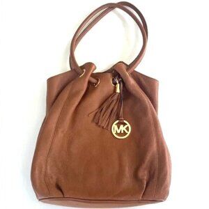 Michael Kors Brown Leather Hobo Shoulder Bag